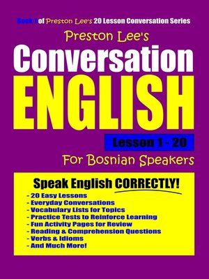 cover image of Preston Lee's Conversation English For Bosnian Speakers Lesson 1